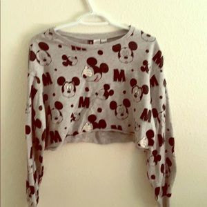 Minnie Mouse cropped hoodie